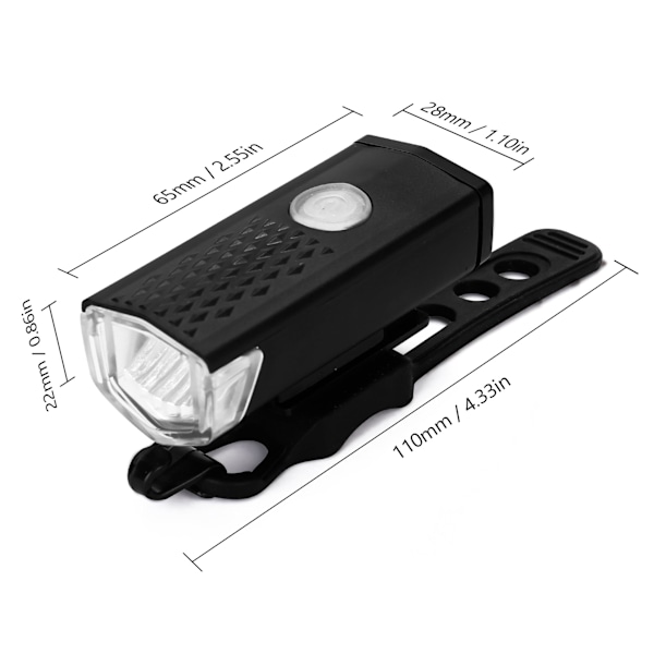 Vandafvisende USB-opladelige LED-cykellys