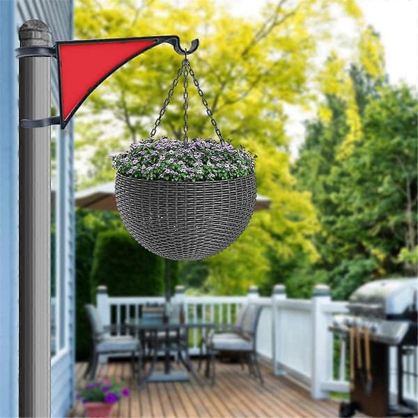 Plant Hænger, 2-pak Hængende Hegnspæl Vedhæng til Fuglefoder, Lanterner, Vindspil, Terrasseindretning