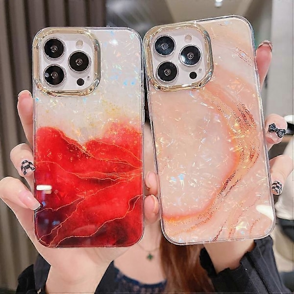 Färgglatt Kristall Ripple TPU Mobilskal för iPhone 15