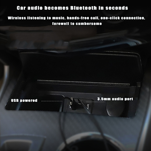 Bluetooth Aux-kabel för bil/Aux Bluetooth-adapter för bil