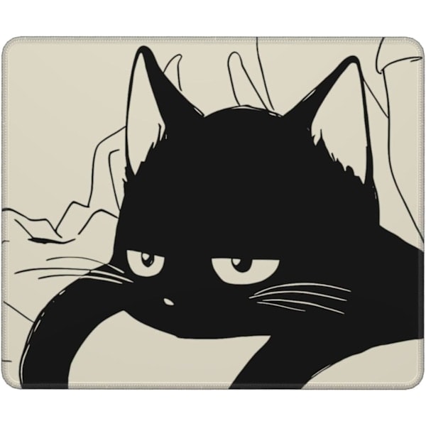 Rolig Musmatta Fyrkantig Söt Musmatta för Trådlös Mus Liten Kontors Dator Musmatta Gaming för Skrivbord Laptop (Sovande Katt)