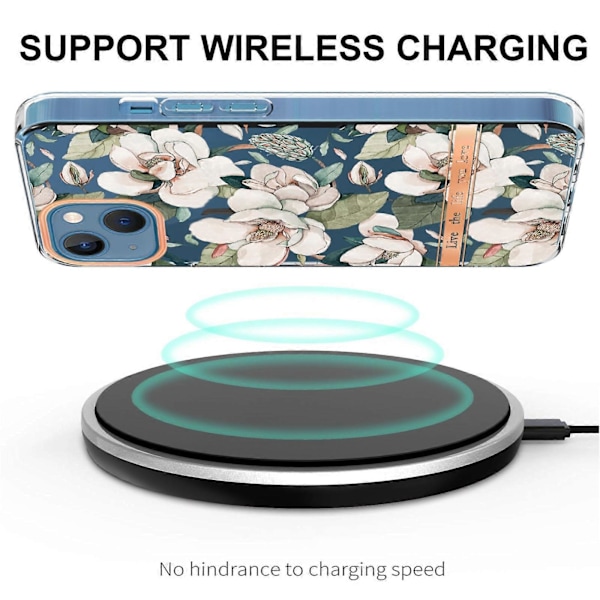 iPhone 13 Kukkia ja kasveja -sarjan IMD TPU -puhelinkotelo