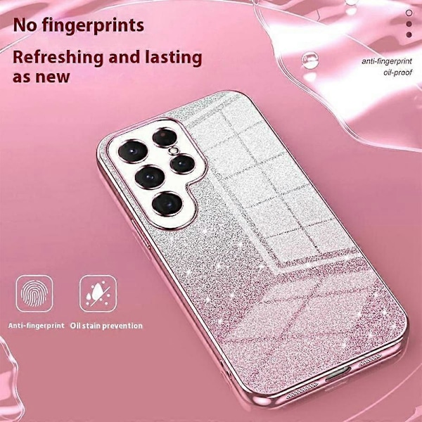 Samsung Galaxy S25 Ultra -kotelo, galvanointi, liukuväri, glitter, TPU-puhelinkuori - Vihreä