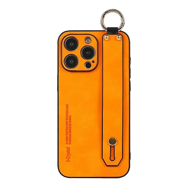 Telefondeksel med håndleddsrem i lammeskinn for iPhone 15 Pro