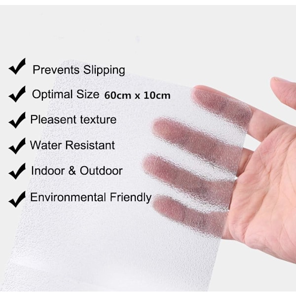 15 st Anti-halkremsor för trappor Transparent 10 cm x 60 cm