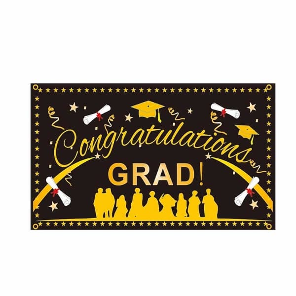 Dekorationer för studentfest Grattis Student Banner Studentfest Tillbehör