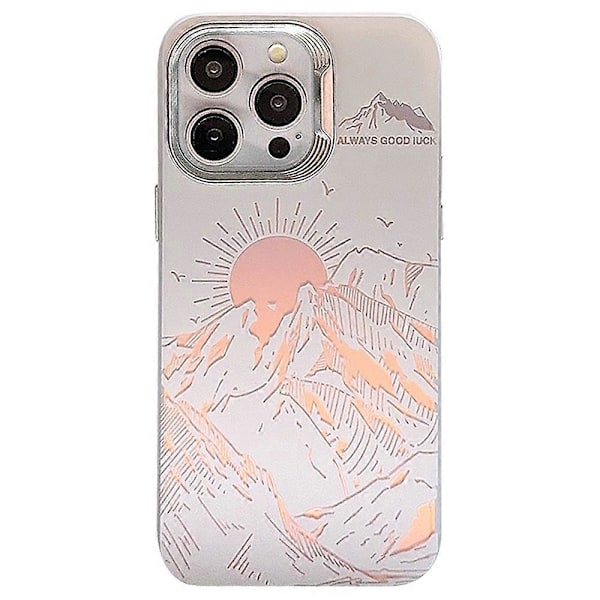 TPU-deksel med laserdesign og støtsikker skall for iPhone 15 Pro