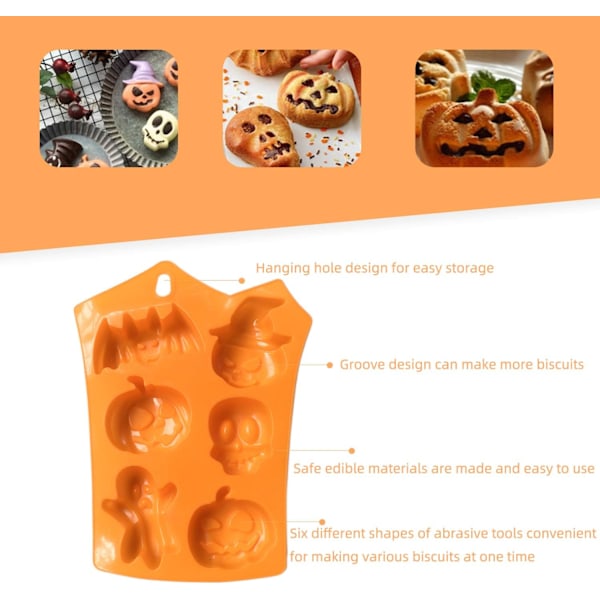 6-håls Halloween Bat Ghost Cookieform Isbitform