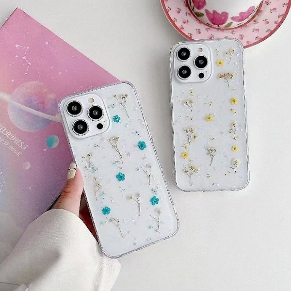 Gypsophila TPU-skal för iPhone 15 Plus