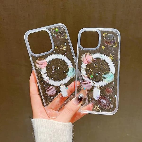 For iPhone 15 Cosmic Star MagSafe TPU Telefondeksel