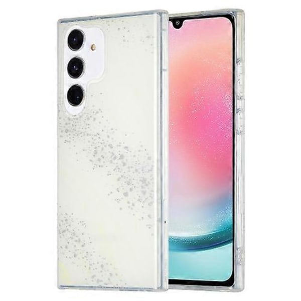 For Samsung Galaxy A24 4G Dobbeltsidig IMD Marmor Telefondeksel