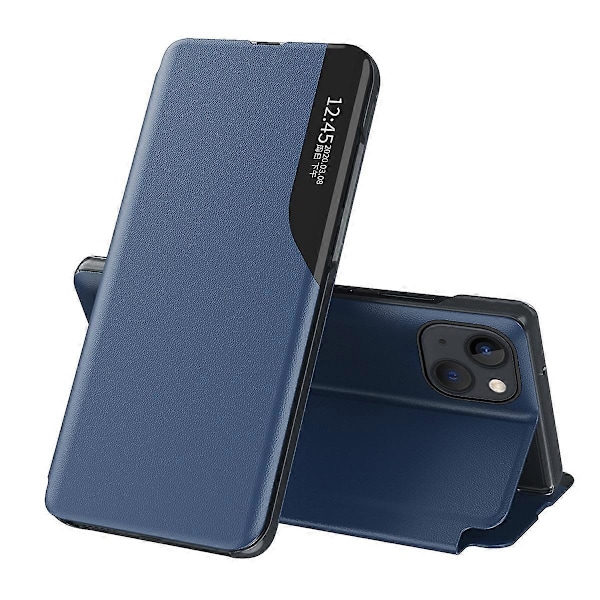 Side Display Flip Læder Telefon Cover Til iPhone 14