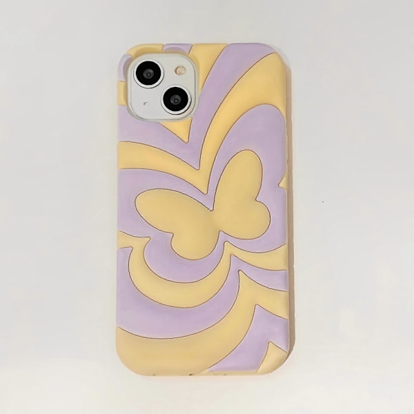 Farve oppustelig sommerfugl silikone iphone11 cover