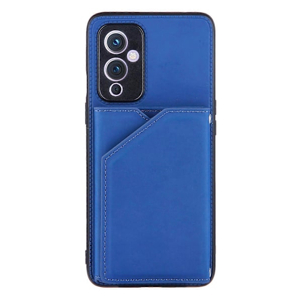 OnePlus 9 -puhelimelle Skin Feel PU + TPU + PC -takakuori, iskunkestävä suojakotelo korttipaikoilla, pidikkeellä ja valokuvakehyksellä
