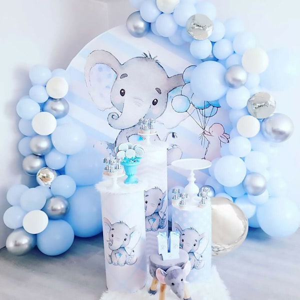 Ballonggirlang-kit med 141 st blå latexballonger för bröllop