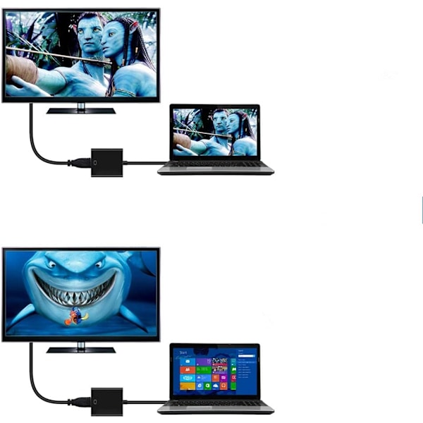 USB 3.0 till HDMI-adapter, 1080P full HD video- och ljudkonverterare