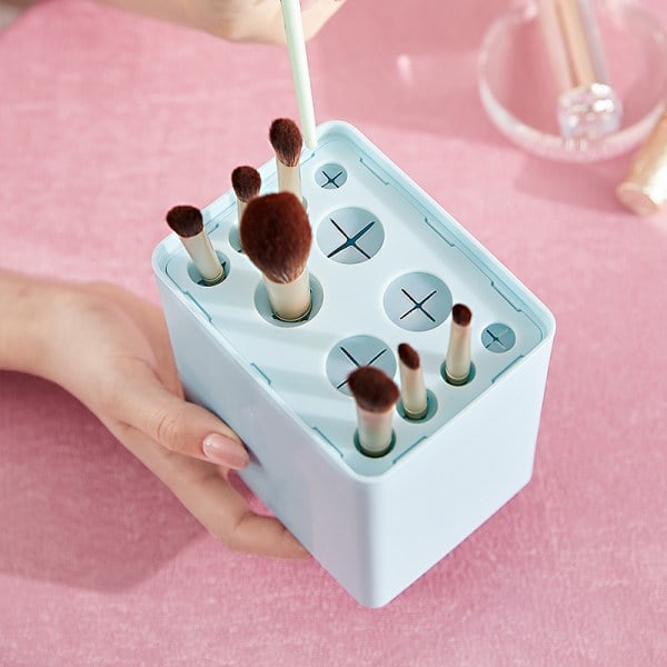 Makeup børsteholder Kosmetik opbevaringsboks hvid 10.8*22*8.3cm white