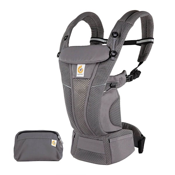 Nyfödd bärsele, användbar från födsel till 20 kg, ergonomisk hållare, 4 bärpositioner Grafitgrå Graphite Grey