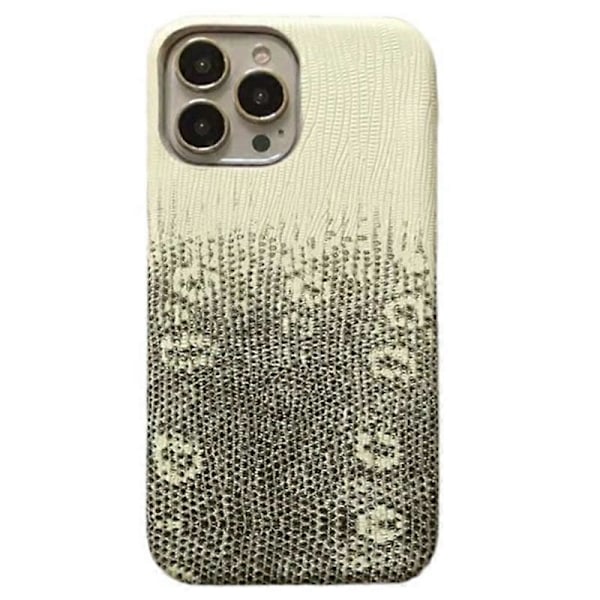 För iPhone 15 Pro Max Skal Gradient Färg PU Läderbelagd PC Anti-fall Skal