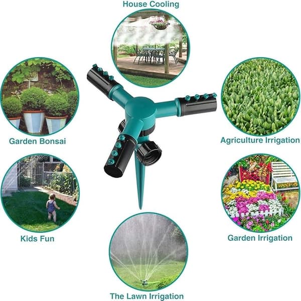 Gräsmatta bevattningssystem trädgårdssprinkler 360 roterande trädgårdssprinkler