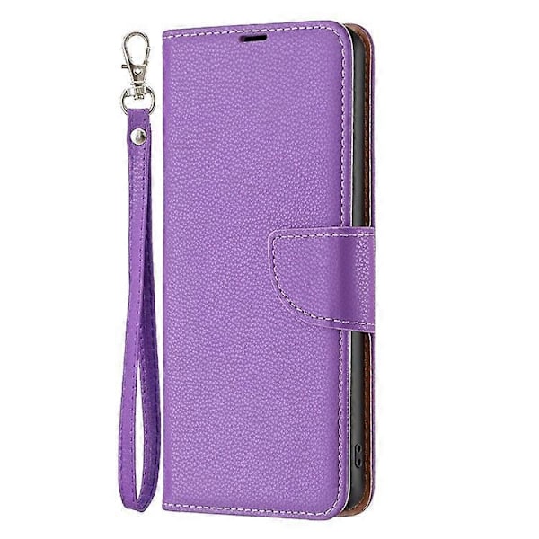 Kompatibel med iPhone 16 Plus Cover Litchi Tekstur Læder Wallet Støtte Stand Telefon Cover