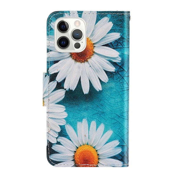 För iPhone 13 Pro 3D Färgad Ritning Horisontellt Flip Läder Telefonfodral