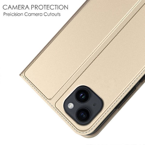 Til iPhone 14 Etui Magnetisk Lukning Læder Telefon Cover Kortholder Visningsstativ