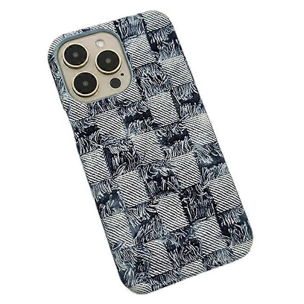 iPhone 15 Pro -puhelimen tukkukotelo, farkkukuvioinen PU-nahka + PC-puhelinkuori teinitytöille ja naisille