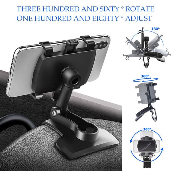 Rotation Mobiltelefonholder, Universal Bilinstrumentbræt 360°