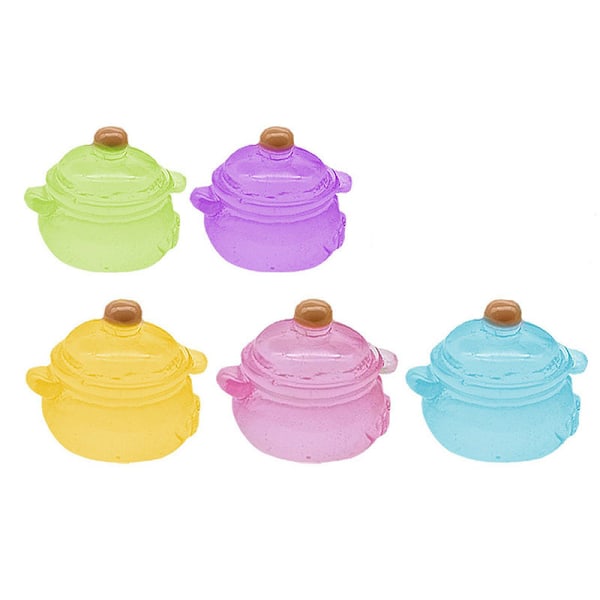 20 st Creative mini gelé mjölkburkar i resin gold