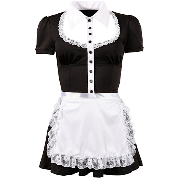 Cottelli Kostumer: Stuepige Kostume Sort, Hvid