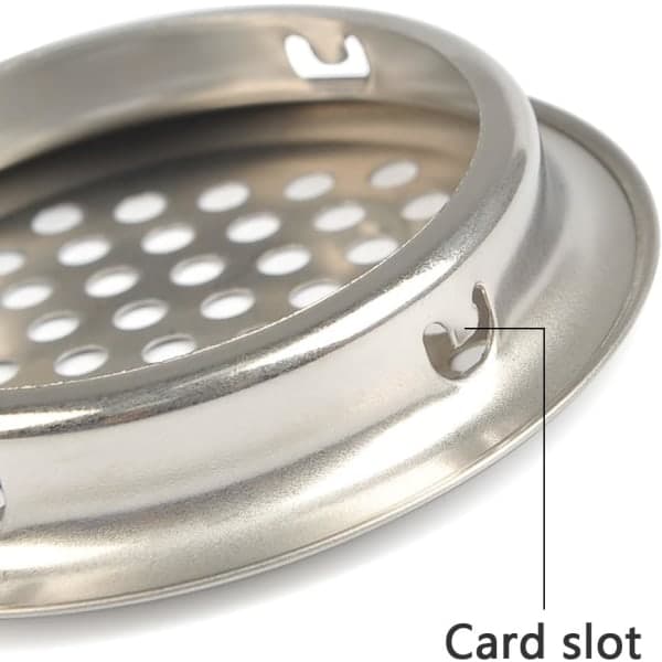 20 stk. 53 mm VENTILATIONSGITTER i rustfrit stål, rundt mesh, åndbart