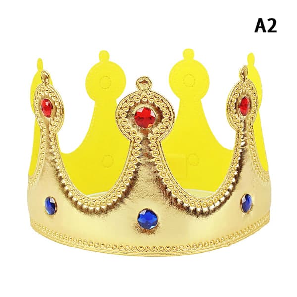 Kongekostyme for barn til Halloween, rød kappe og krone crown
