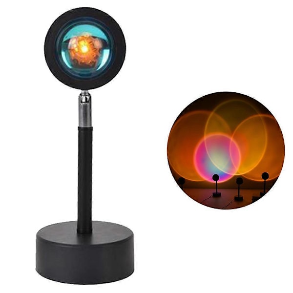 Solnedgangsprojektor LED Natlampe, 180 Graders Rotation Solnedgangslampe, Natlampe Projektor LED Lampe (Solnedgang)