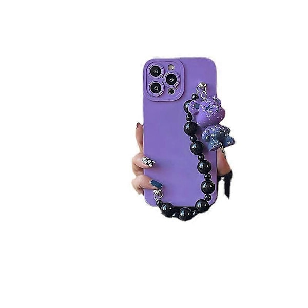 Passer til iPhone 15/16 mobiltelefon cover gradient bjørn frostet fuld soft case iPhone15promax Lilla