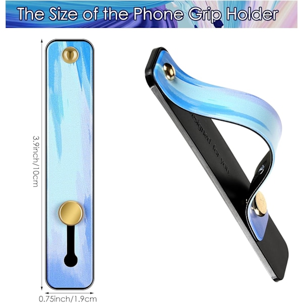 6 Stycken Telefon Grepphållare Mobiltelefon Grepprem Teleskopisk Fingerrem Ställ Universal Fingerstöd för De Flesta Smartphones (Drömmande Färger) Dreamy Colors