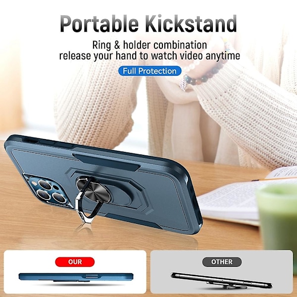 Ring Kickstand Kraftigt Mobilskal För iPhone 14 Pro