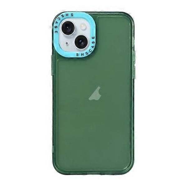 Färgglad Kontrast Linsram Transparent TPU Mobilskal för iPhone 15