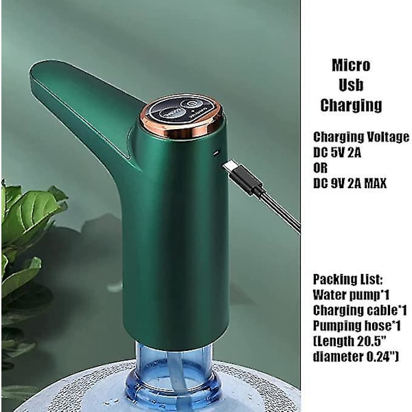 Vann dispenser for 5 gallon flaske, Smart elektrisk pumpe