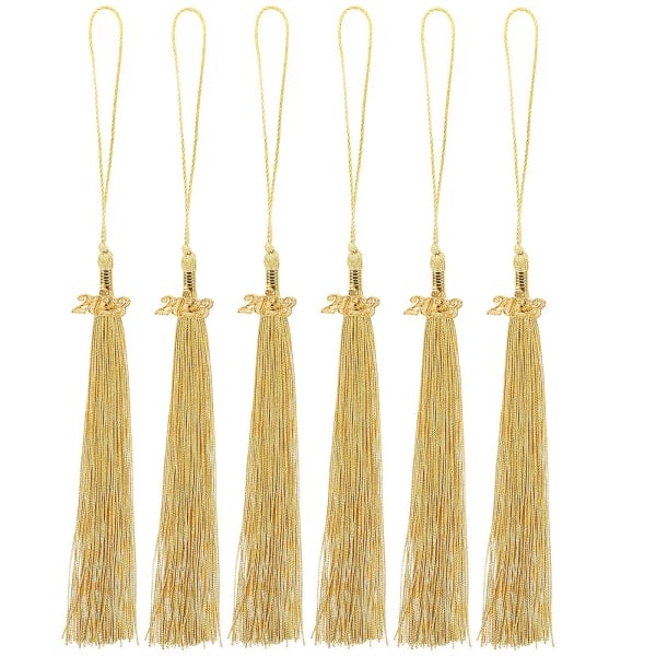 6 kpl lakin tupsukoriste Tupsukoristeet Lakin Tupsu Valmistujaisjuhlatarvikkeet Kultainen 40CM Kultainen 40CM