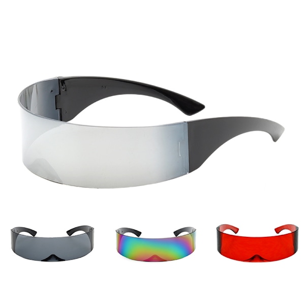 Solbriller, store briller, utendørssport, sykler, briller silver