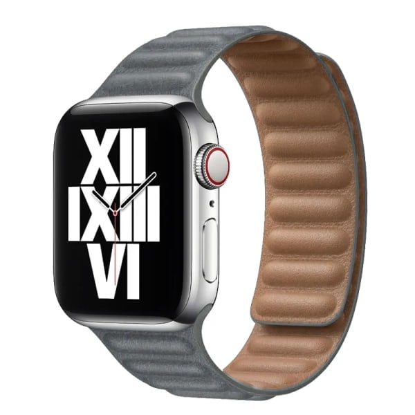 Lærreim for Apple Watch Band 45mm 41mm 44mm 40mm Original Magnetisk Loop Link Armbånd iWatch Ultar2 49mm 9 8 7 6 SE 3 42mm Turkisgrønn Turquoise green