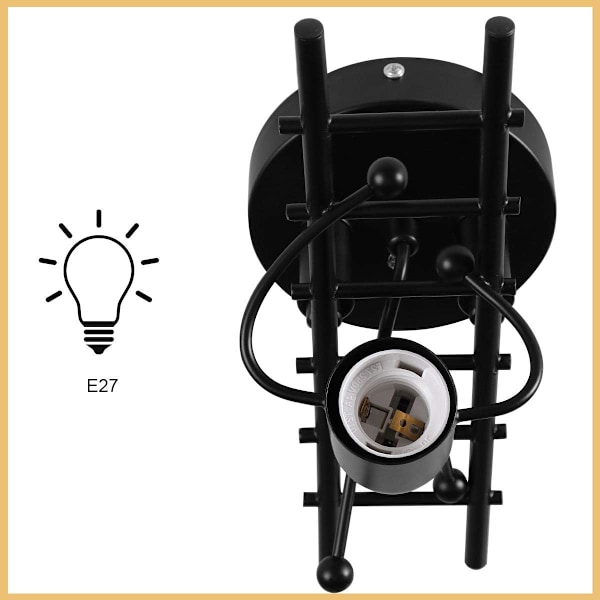 Kreativ Humanoid Vägglampa Inomhus Vägglampa Modern Vägglampa Max 60W E27 Art Deco för Barnrum, Sovrum, Hall, Restaurang, Kök, Trapp