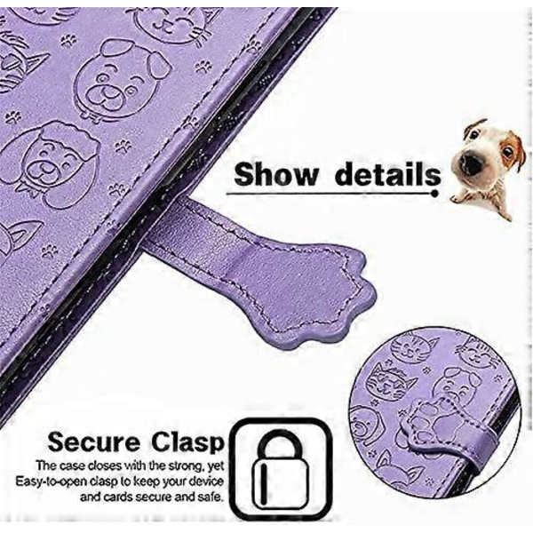 Etui til iPhone 16 Pro Max 2024 Wallet Case til kvinder med kortholder Præget sødt flip PU læder magnetisk beskyttelsescover med lanyard til iPhone