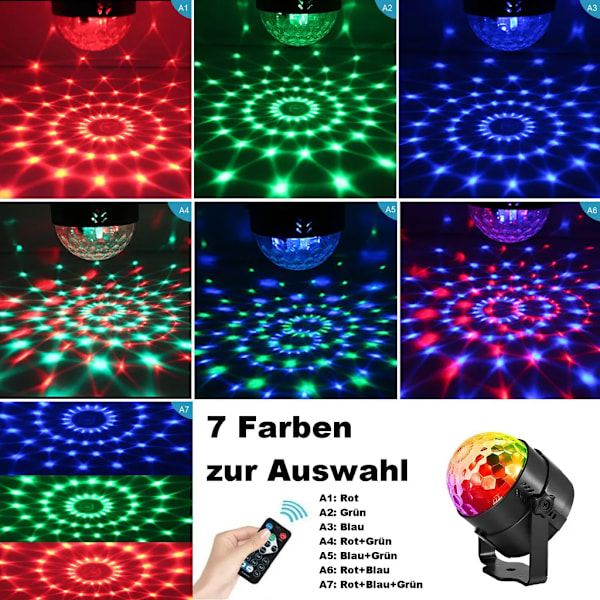 LED festlys discokugle lyseffekt musikstyring