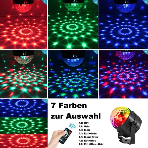 LED festlys discokule lys effekt musikkstyring
