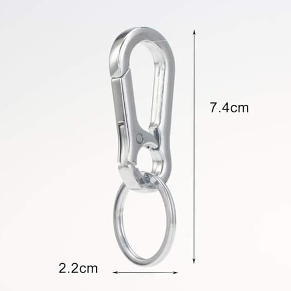 3 metallnyckelringar, stålnyckelringar, för män och kvinnor