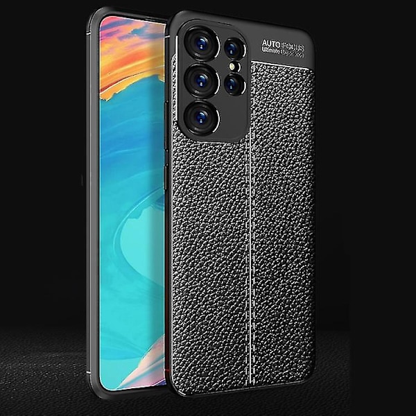 För Samsung Galaxy S23 Ultra 5g Litchi Textur Stötsäkert TPU Mobilskal