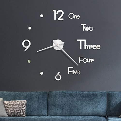 DIY 3D Seinäkello Moderni Design Seinäkello 3D Peilitarra