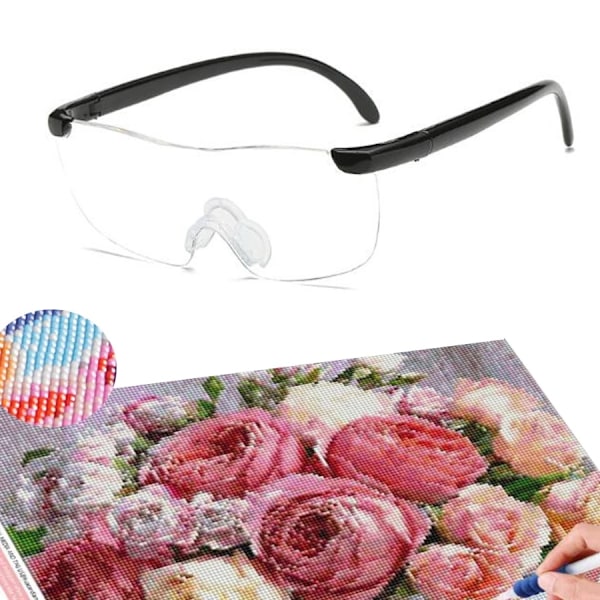 Rammeløs lesebrille for presbyopi